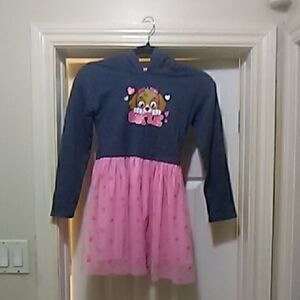 Skye Paw Patrol Blue and Pink Hooded Dress